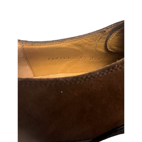 Gucci Men Lace up oxford dress shoe in cocoa brown Suede Size 8.5 - Picture 5 of 9